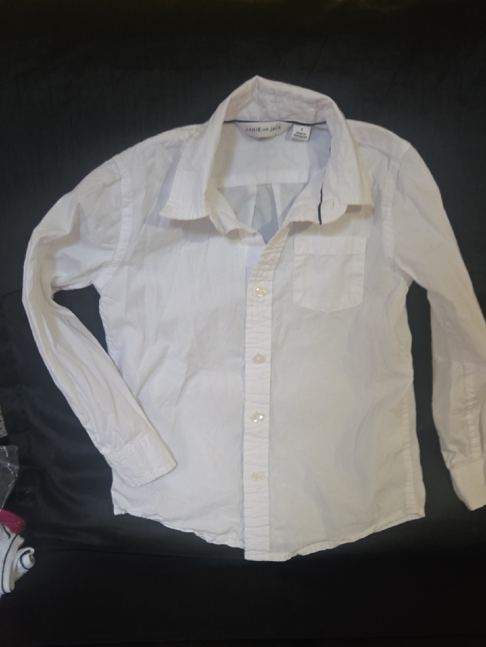 Boys Janie And Jack White Special Occasion Button Down Shirt Sz 4 Great Conditio